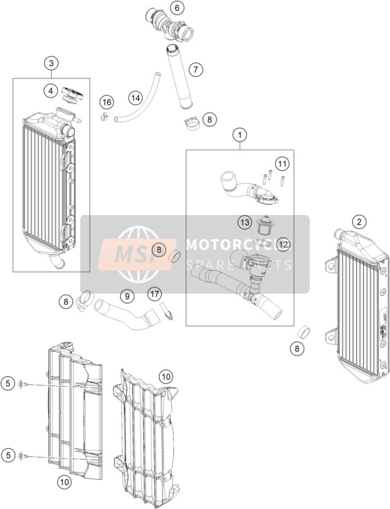 59435117100, Thermostat 70 °C, KTM, 0