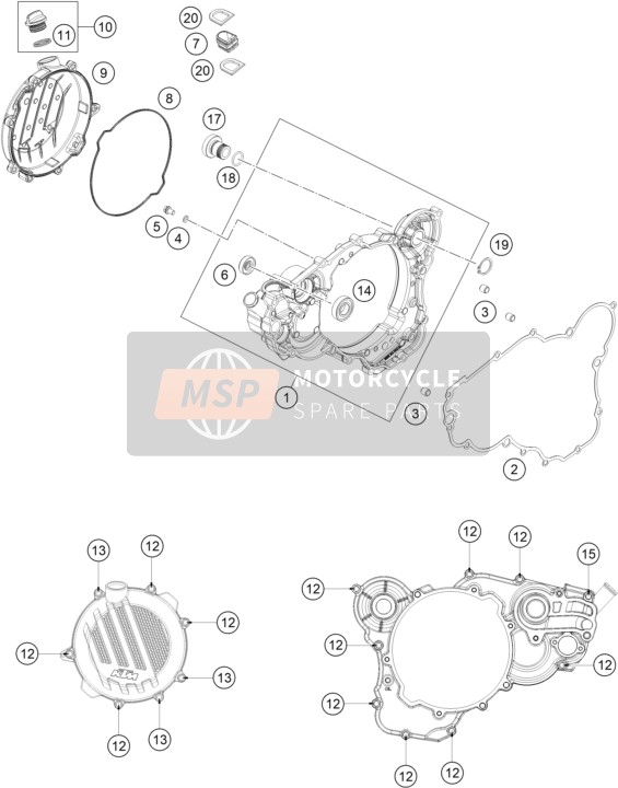 KTM 250 XC-W TPI 2022 CLUTCH COVER for a 2022 KTM 250 XC-W TPI