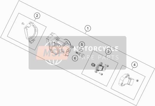 KTM 250 XC TPI 2022 THROTTLE BODY for a 2022 KTM 250 XC TPI