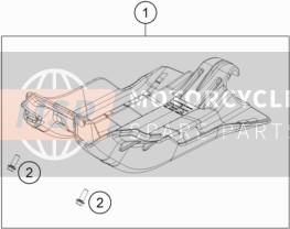 KTM 250 EXC SIX DAYS TPI 2022 ENGINE GUARD for a 2022 KTM 250 EXC SIX DAYS TPI