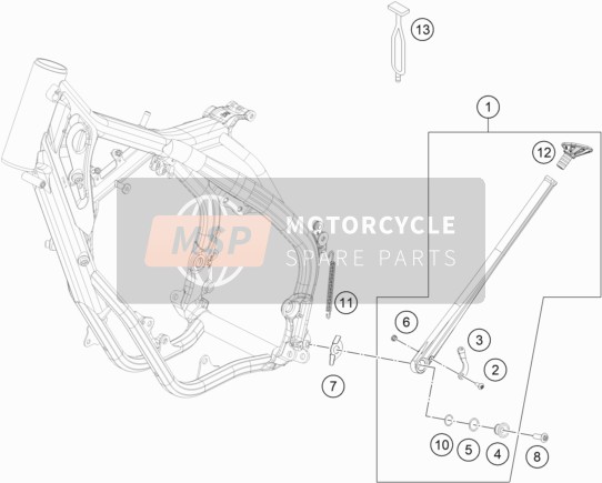 KTM 300 XC-W TPI ERZBERGRODEO 2021 SIDE / CENTER STAND for a 2021 KTM 300 XC-W TPI ERZBERGRODEO