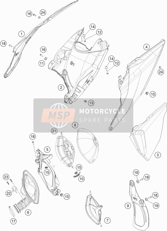 KTM 250 XC-W 2023 AIR FILTER for a 2023 KTM 250 XC-W