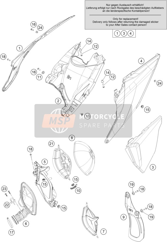 KTM 300 EXC ERZBERGRODEO 2023 Filtro de aire para un 2023 KTM 300 EXC ERZBERGRODEO