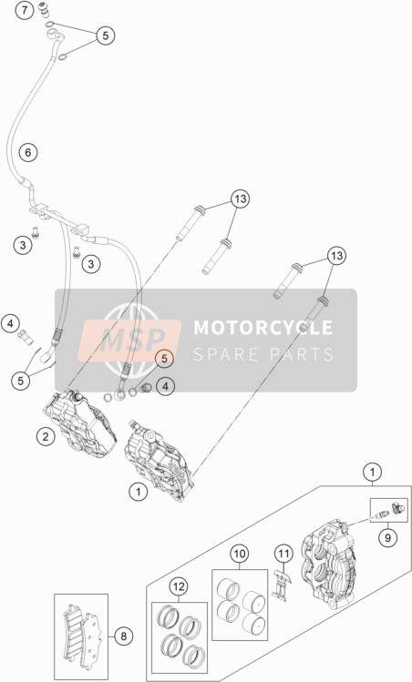 61742003000, Front Brake Line, KTM, 0