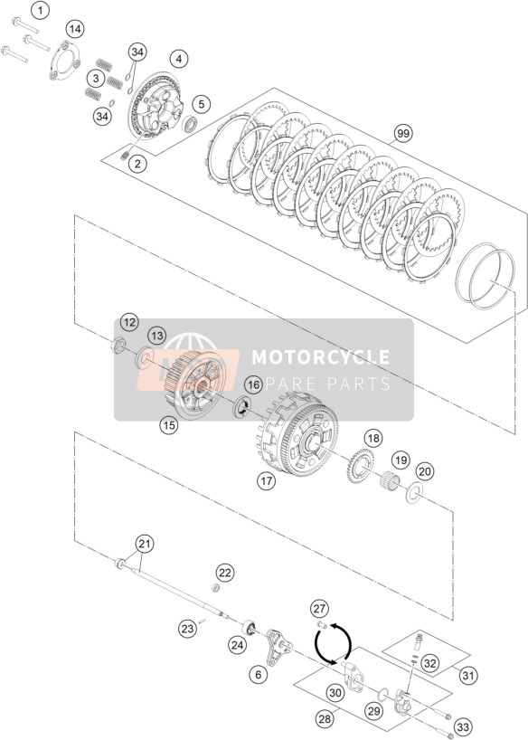 61732011010, Clutch Kit, KTM, 0