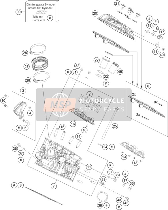 61236026001, Klep Gids Uitlaat 08, KTM, 0