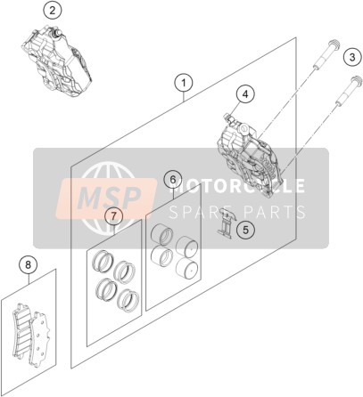 61713019000, Break Piston Cpl., KTM, 1