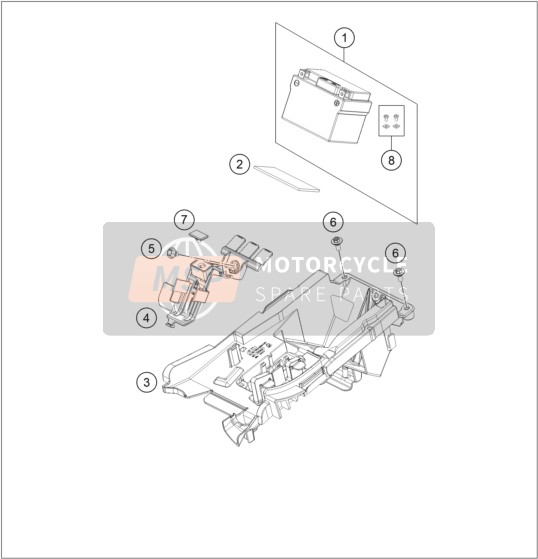 KTM 350 EXC-F CKD BR 2021 Batería para un 2021 KTM 350 EXC-F CKD BR