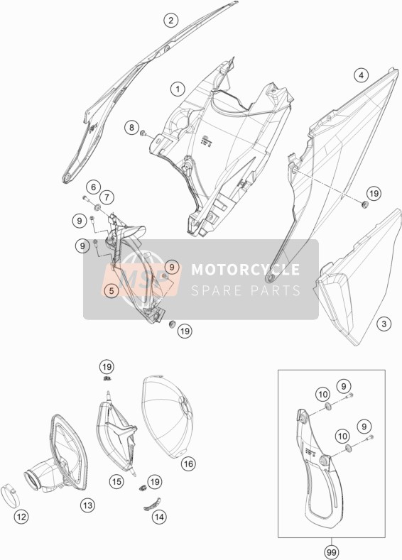 KTM 350 XCF-W 2022 AIR FILTER for a 2022 KTM 350 XCF-W