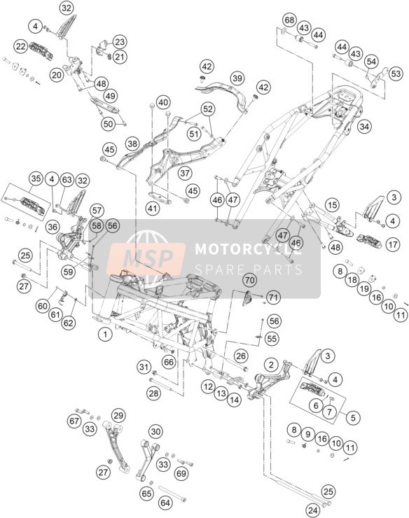 93003002070, Hexagon Houder SCREWM8X1.25X25, KTM, 0