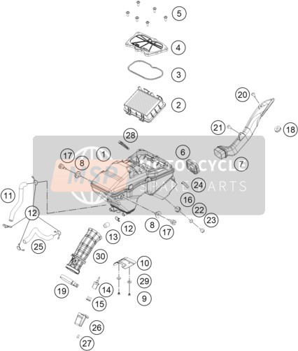 93306001000, Assembly Air Box, KTM, 0