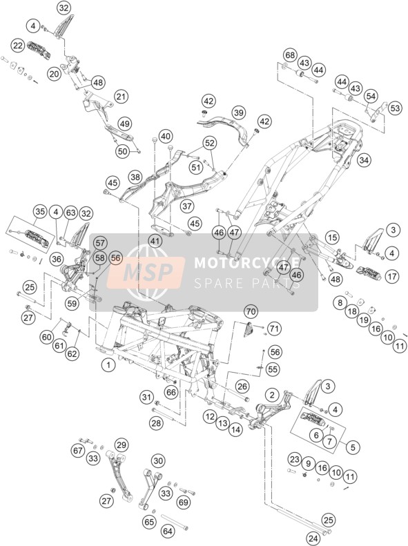 94103039000, Holder Step Rider Rh, KTM, 0