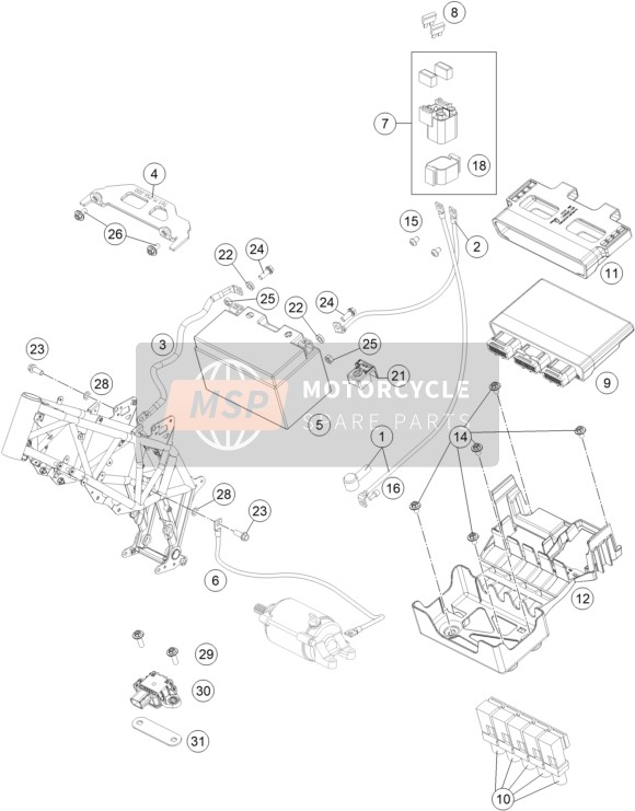 76111055000, Electrical System Support, KTM, 0