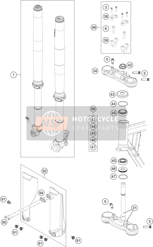 46301094000EBC, Fork Protection Kit 50/65 Sx 2023, KTM, 0