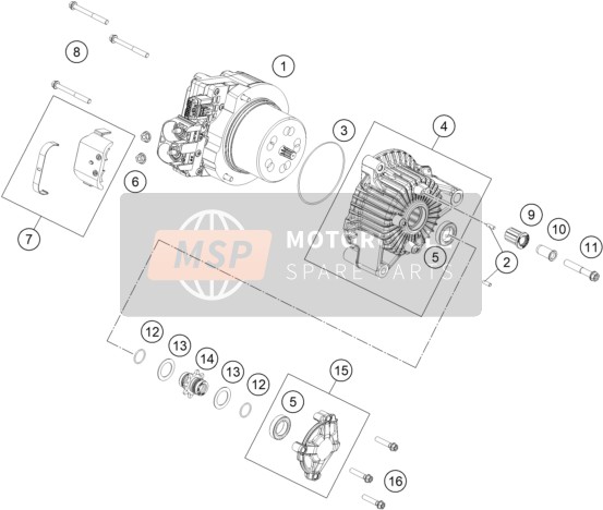 KTM SX-E 5 2023 Caja del motor para un 2023 KTM SX-E 5