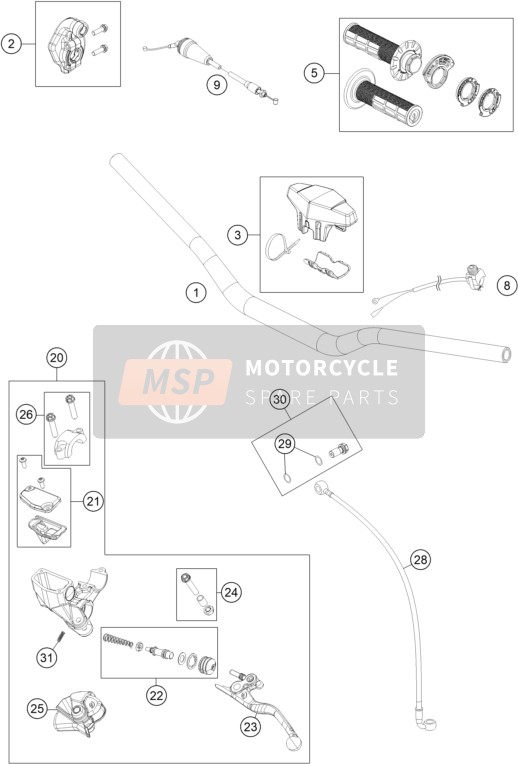 51702010044, Housing Throttle Twist Grip Cpl., KTM, 0
