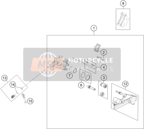 A40513070000, Brake Pipe Rear, KTM, 0