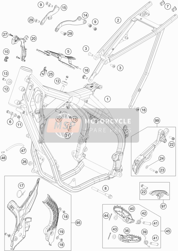 55703101100EB, Frame 557T1, KTM, 0