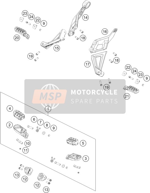 6030310109533S, Footrest Mounting, KTM, 1