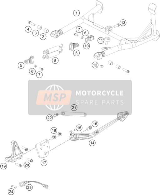 61903022026C1, Rear Spring Mount, Cmpl., KTM, 0