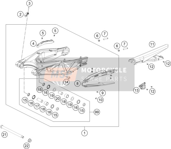 60004030151, Bushing Monoshock Socket 05, KTM, 1