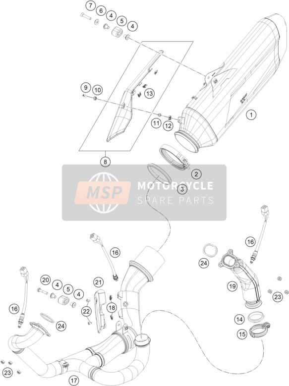 61905007100, Manifold Front, KTM, 0