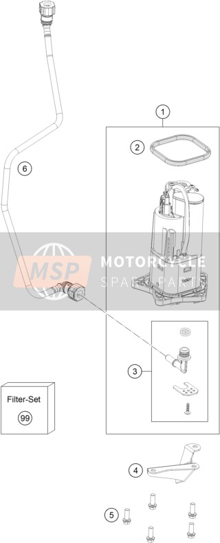 KTM KTMR2R 1290 SUPER ADV S 2023 FUEL PUMP for a 2023 KTM KTMR2R 1290 SUPER ADV S