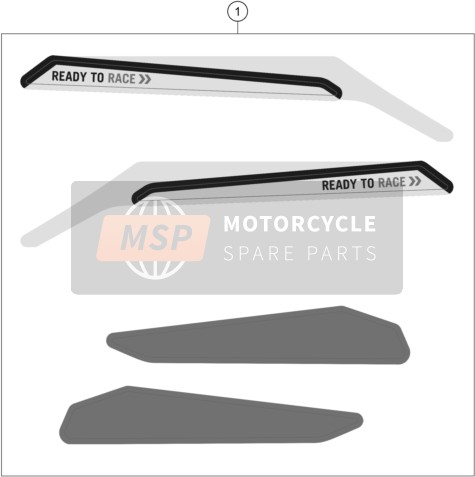 KTM 1290 SUPER ADVENTURE S, black 2021 DECAL for a 2021 KTM 1290 SUPER ADVENTURE S, black