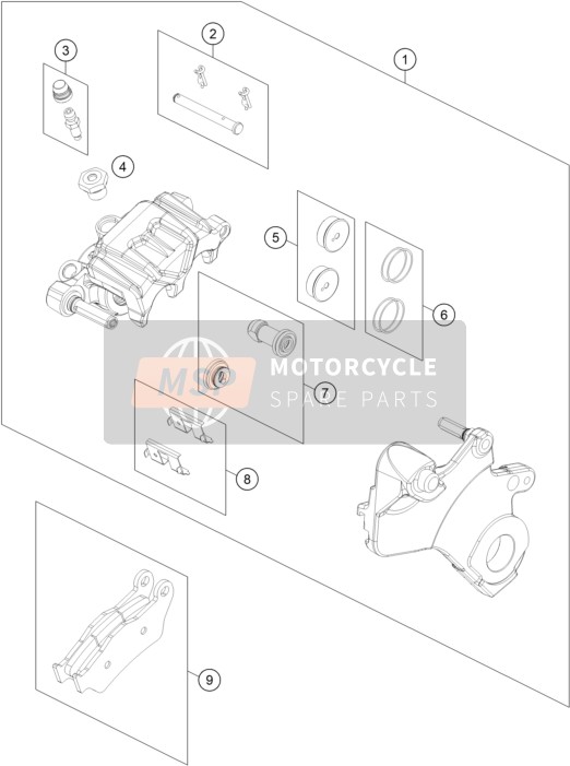 50313030000, Brake Pad Set Fr. Toshiba H38, KTM, 1