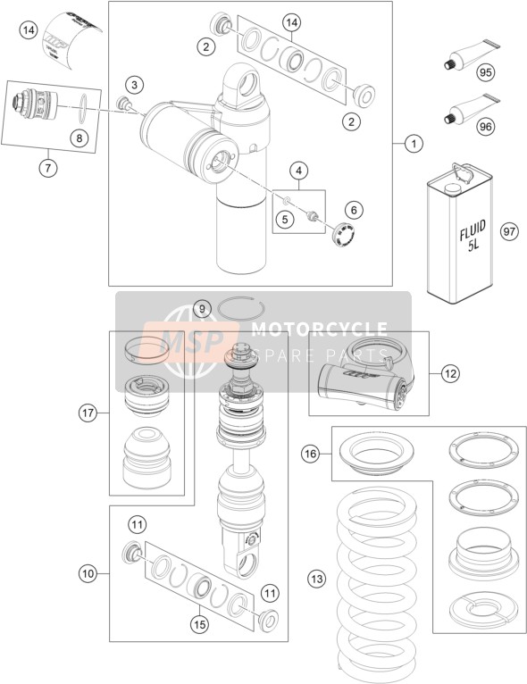 50180213S34, Compression Adjuster Cpl. Natural, KTM, 0