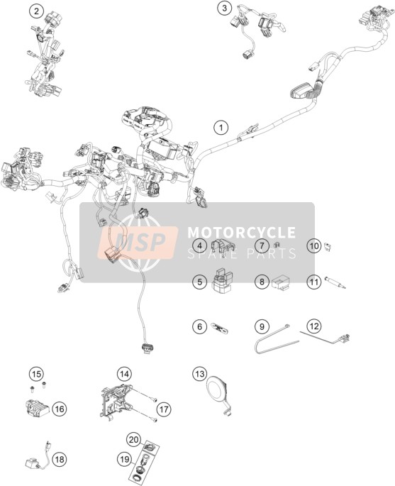 KTM 890 ADVENTURE, black 2023 WIRING HARNESS 1 for a 2023 KTM 890 ADVENTURE, black