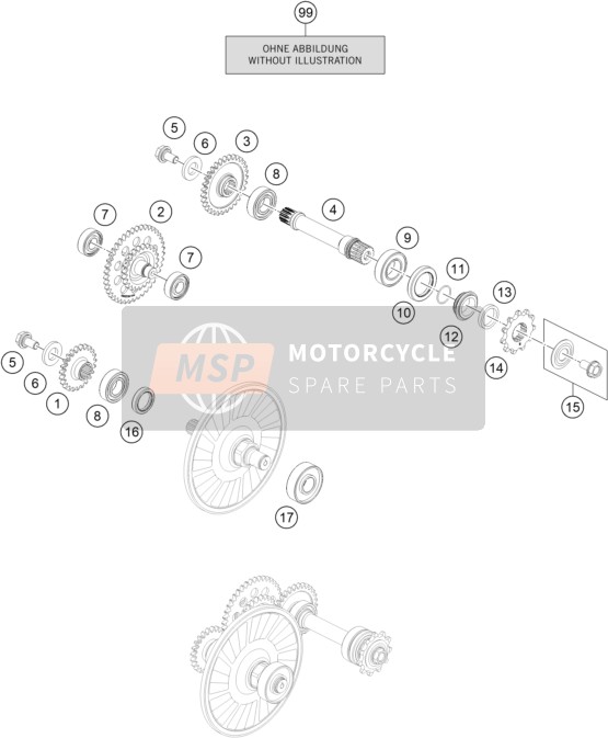 70045024000, Main Gear T23, KTM, 0