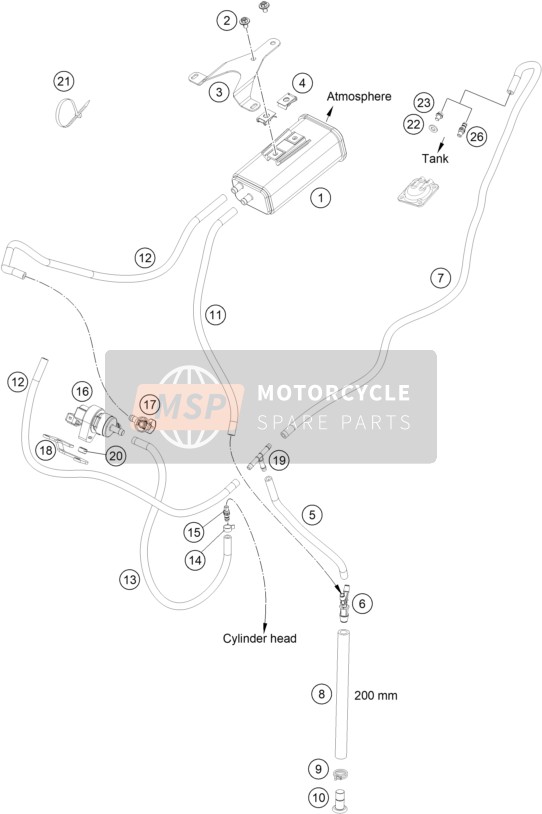 KTM KTM 450 RALLY REPLICA 2022 EVAPORATIVE CANISTER for a 2022 KTM KTM 450 RALLY REPLICA