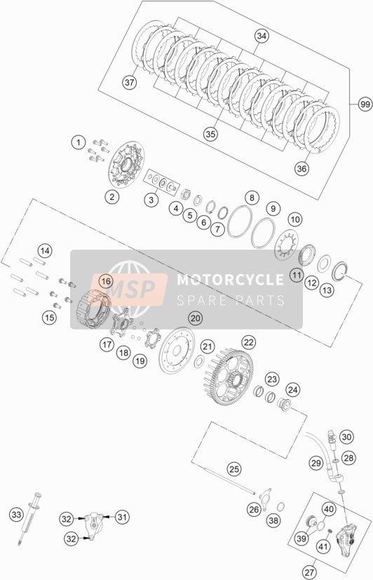 79432101076, Clutch Basket, KTM, 1