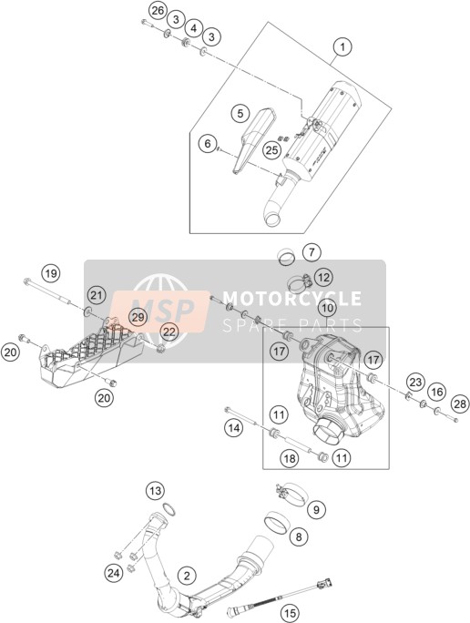 93805011003, Grommet Muffler Shield, KTM, 2