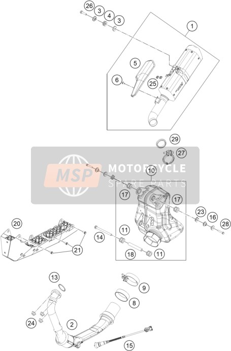 94305051045, Exhaust Clamp, KTM, 1