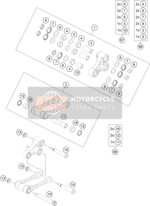 A46004085000, Pin, Triangle Lever M14X1.5, KTM, 1