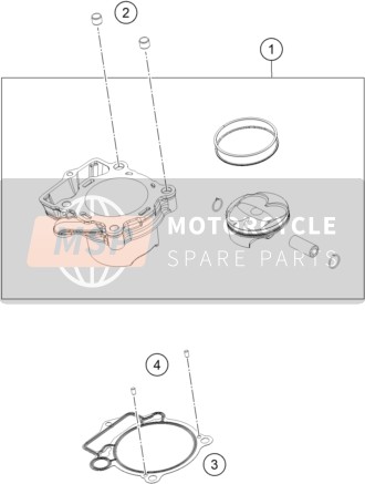 KTM 250 XC-F 2022 CYLINDER for a 2022 KTM 250 XC-F