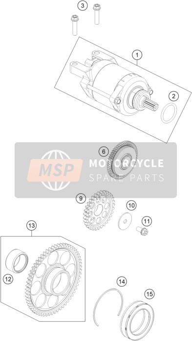 KTM 250 SX-F CKD 2022 ELECTRIC STARTER for a 2022 KTM 250 SX-F CKD