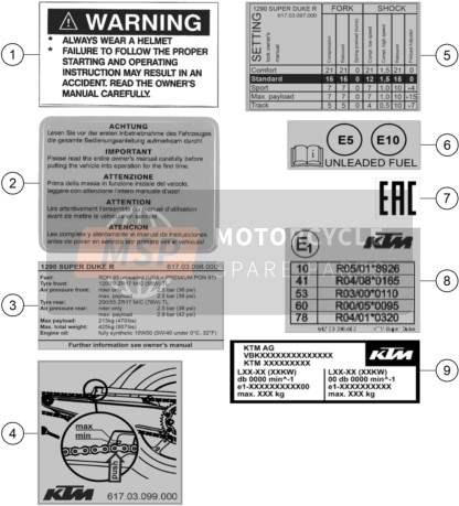 61703095000, Sticker Ece, KTM, 0
