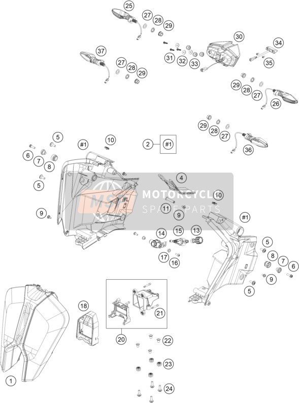 61714526000, Turn Signal Usa Front Right, KTM, 2