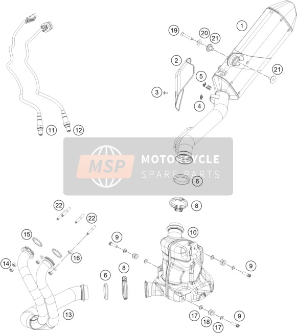 KTM 790 ADVENTURE R - IKD 2022 Exhaust System for a 2022 KTM 790 ADVENTURE R - IKD