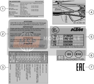 63503097000, Sticker Technisch Informatie, KTM, 0