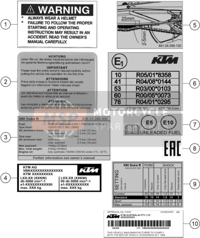63603097000, Sticker,  Std Setting, KTM, 0