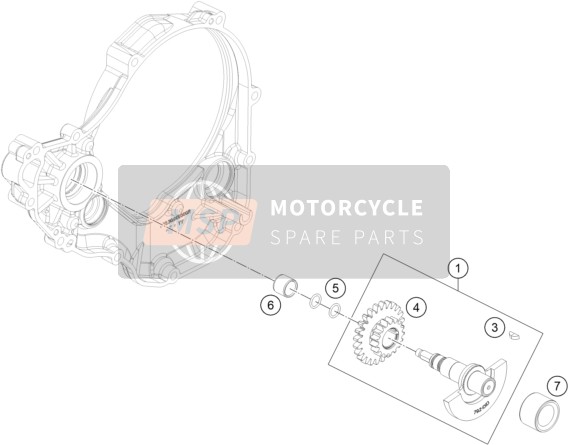 KTM 350 SX-F US 2022 BALANCER SHAFT for a 2022 KTM 350 SX-F US