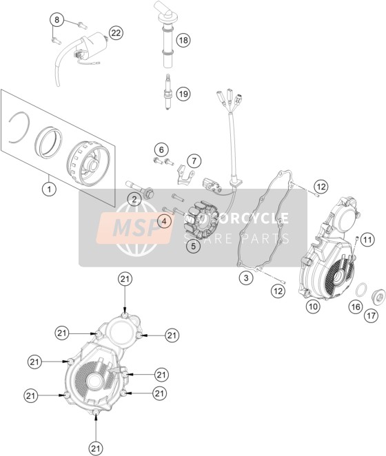 KTM 250 SX-F, United States 2022 ZÜNDANLAGE für ein 2022 KTM 250 SX-F, United States