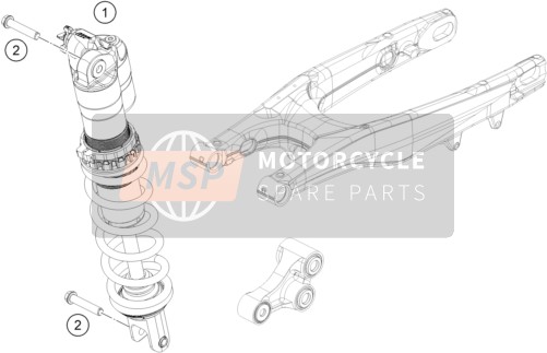 A460C407W408000, Monoshock 350 SX-F/MC-F 2023, KTM, 0