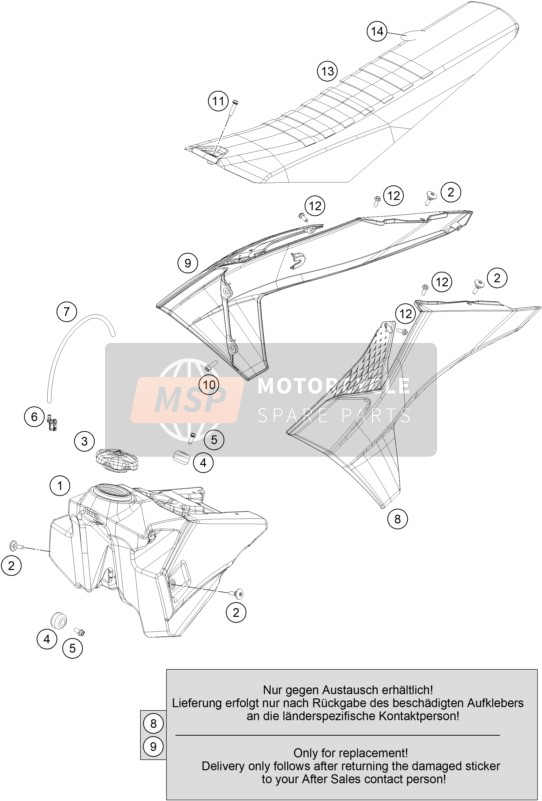 A46007040050EBA, Seat Cover, KTM, 1