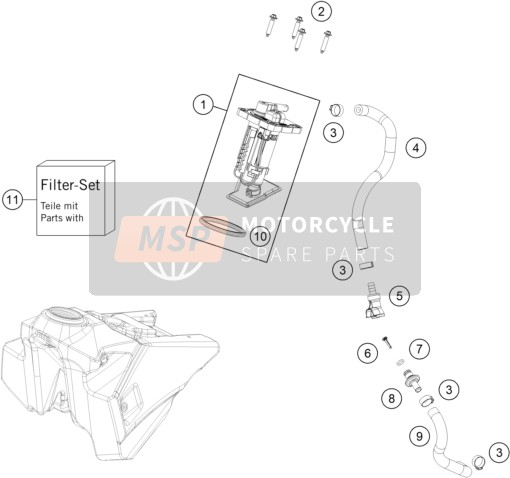 A44007017000, Fuel Hose, Tank, KTM, 0