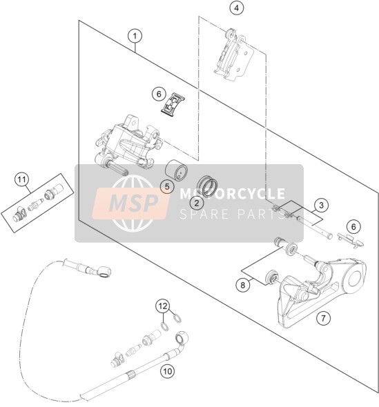 KTM 125 XC 2022 REAR BRAKE CALIPER 2 for a 2022 KTM 125 XC